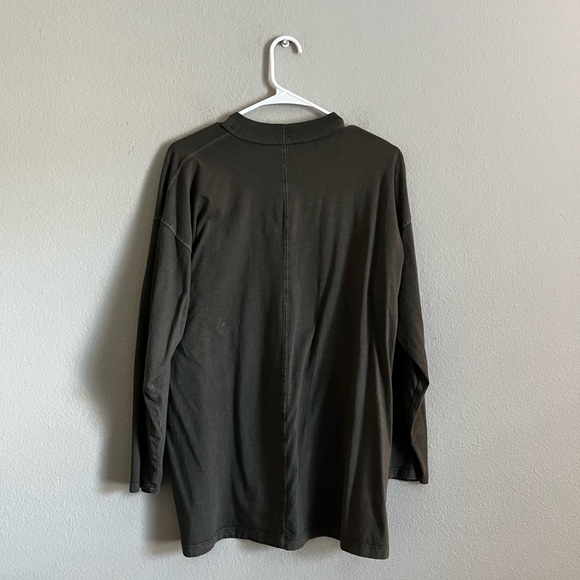 WE THE FREE Be Free Tunic T-Shirt long sleeve lightweight olive green small - Picture 5 of 5